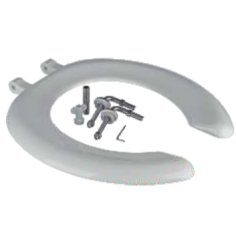 Toilet Seat Adult Horse Shoe - White