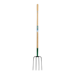  Draper 4 Prong Manure Fork with Wood Shaft