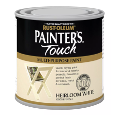 Rust-Oleum Painter's Touch Interior & Exterior Heirloom White Gloss Multi-Purpose Paint - 250ml
