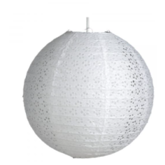 Lacy Paper lamp shade - 12" (30cm) - White