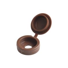 Hinged Cover Caps Brown