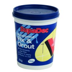 SupaDec Waterproof Fix and Grout - White 1kg