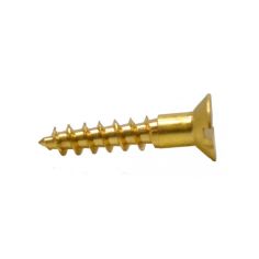 Slotted Brass CSK Woodscrew - 1" x 10