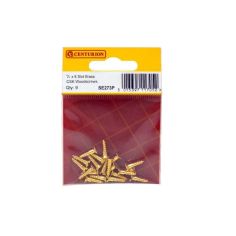 Centurion 3/4 x 8 Slotted Countersunk Brass Woodscrews - Pack Of 9