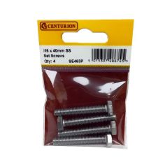 Centurion S.Steel Set Screws - M6 x 40mm - Pack Of 4