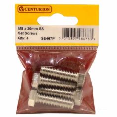 Centurion S.Steel Set Screws - M8 x 30mm - Pack Of 4