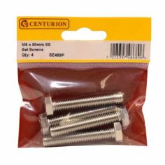 Centurion S.Steel Set Screws - M8 X 50mm - Pack Of 4