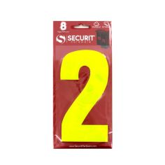 Securit Hi Vis Self Adhesive Wheelie Bin Numbers No 2
