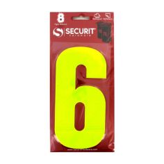 Securit Hi Vis Self Adhesive Wheelie Bin Numbers No 6