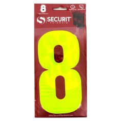 Securit Hi Vis Self Adhesive Wheelie Bin Numbers No 8