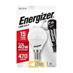 Energizer 5.2W LED Opal Golf E14 Light Bulb