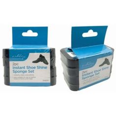 Ashley 2pc Instant Shoe Shine Sponge Set