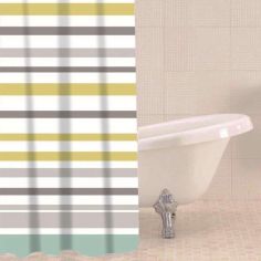 Sabichi Ocean Stripe Shower Curtain - 180 x 180cm