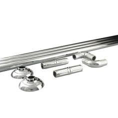 4 Way Chrome Shower Rail Kit