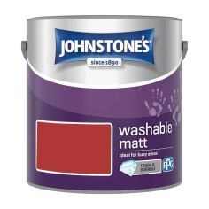 Johnstones Interior Washable Matt Paint - Signal Red 2.5L