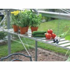 Vitavia  Aluminium Folding Shelf - Silver 120cm x 31cm