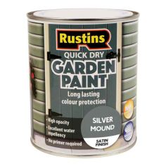 Rustins QD Satin Garden Paint - Silver Mound 750ml