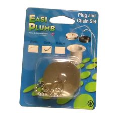 Easi Plumb Chrome Plated Sink Plug and Chain Set - 1¾" (44mm)