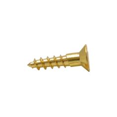 Centurion 3/4 x 8 Slotted Brass Round Head Woodscrews - Pack Of 8