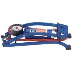 Single Cylinder Foot Pump with Pressure Gauge