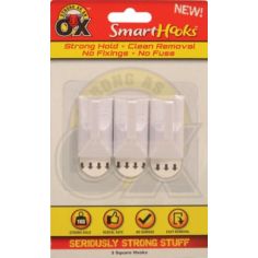 Square Removal Hooks - pack of 3