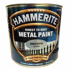 Hammerite Direct To Rust Metal Paint - Smooth Silver 2.5L