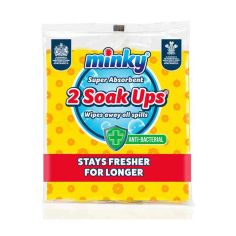 Minky Super Absorbent Anti-Bacterial Soak-ups - 2 pack