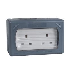 2 Gang Outdoor Socket IP65