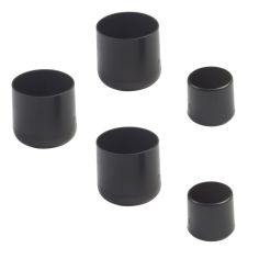 Amig Black Soft Plastic Round Leg Tips / Ferrules