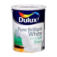 Dulux Vinyl Soft Sheen Paint - Pure Brilliant White 5L
