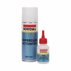 Soudal High Viscosity Superglue and Superglue activator