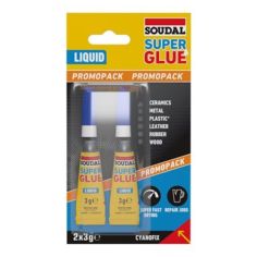 Soudal Liquid Super Glue 2x3g