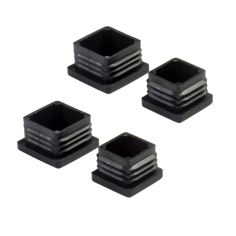 Amig Square Inner Black Plastic Leg Tips / Ferrules