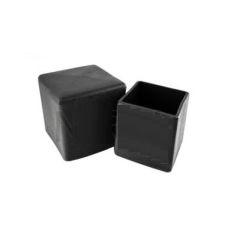 Meadex Square Black Soft Plastic Outer Leg Cap Ferrule - 25mm