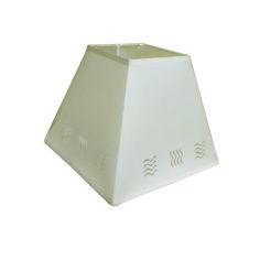 Wave Stencil Square Lamp Shade - 25cm Cream