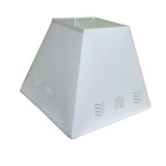 Wave Stencil Square Lamp Shade - 30cm Cream
