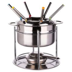 Stainless steel fondue set for 6 people