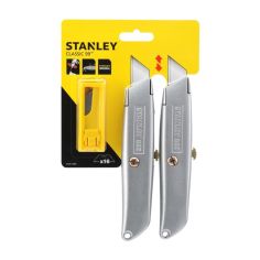 Stanley 99e Retractable Knife With 10 Blades - Twin Pack