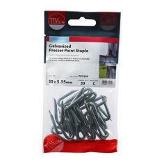 Presser Point Staples - Galvanised 30mm x 3.35mm (Pack of 30)