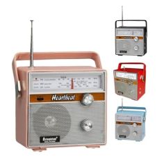 Steepletone Heartbeat Retro Portable Radio FM 