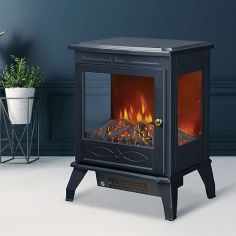 De Vielle Premium 3D Electric Stove Black 1850W
