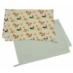 Stow Green Pecking Order Cotton Tea Towel 2 Pack