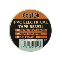 Stuk White PVC Electrical Tape - 19mm X 20m