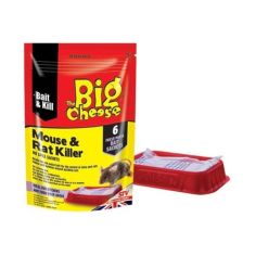 Big Cheese Mouse & Rat Killer - 12 Sachets & Bait Trays