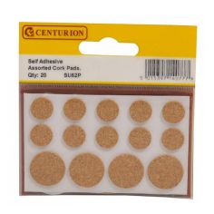 Centurion 20pc Self Adhesive Assorted Cork Pads