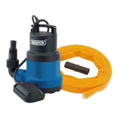 Submersible Clean Water Pump with Float Switch and Layflat Hose 191L/min 550W