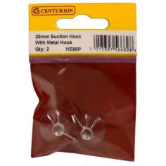 20mm Suction Hook with Metal Hook (Pack of 2)