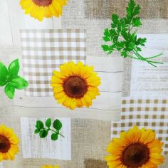 Yellow Sunflower Oilcloth