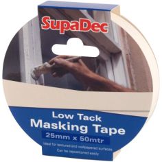SupaDec Low Tack Masking Tape - 25mm x 50m