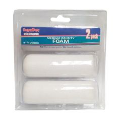 SupaDec Mini Foam Paint Roller Refill - Medium Density - 4" Pack of 2